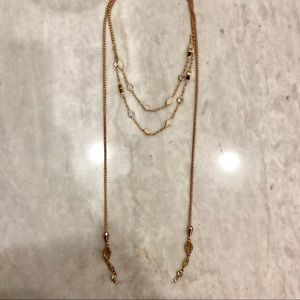 Kendra Scott Emelina wrap necklace in rose gold